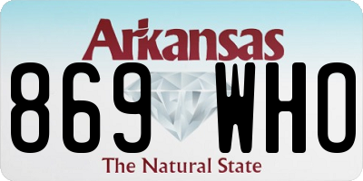 AR license plate 869WHO