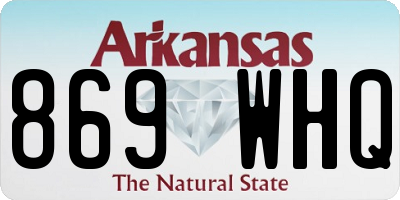 AR license plate 869WHQ