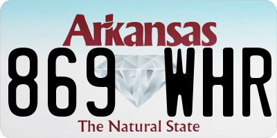 AR license plate 869WHR