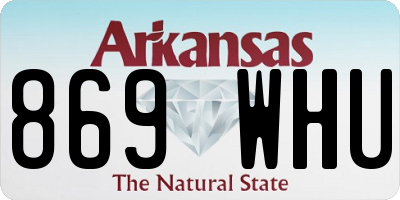 AR license plate 869WHU