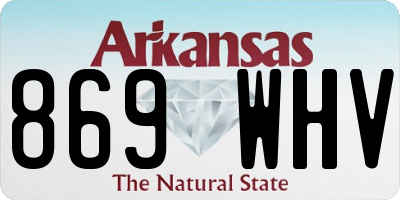AR license plate 869WHV