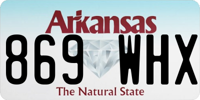 AR license plate 869WHX