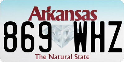 AR license plate 869WHZ
