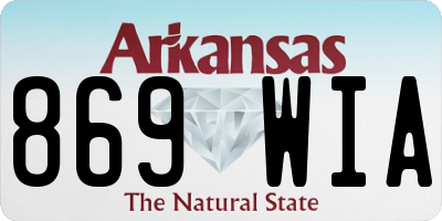 AR license plate 869WIA