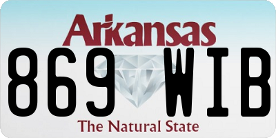 AR license plate 869WIB