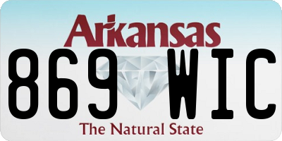 AR license plate 869WIC