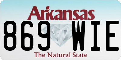 AR license plate 869WIE