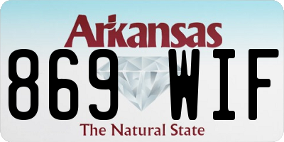 AR license plate 869WIF