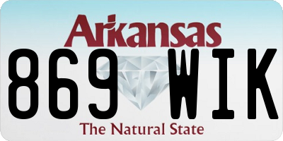AR license plate 869WIK