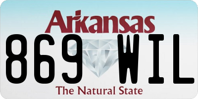 AR license plate 869WIL