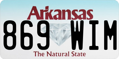AR license plate 869WIM