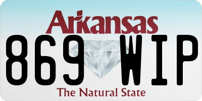 AR license plate 869WIP