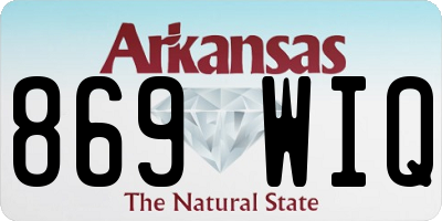 AR license plate 869WIQ