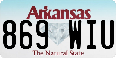 AR license plate 869WIU