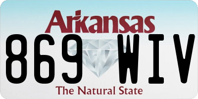 AR license plate 869WIV