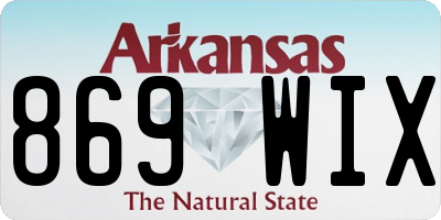 AR license plate 869WIX