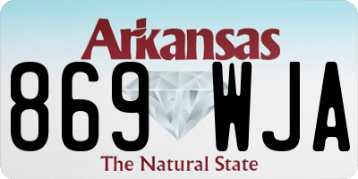 AR license plate 869WJA