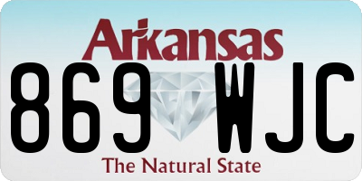 AR license plate 869WJC