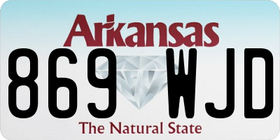 AR license plate 869WJD