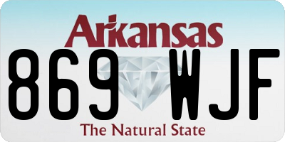 AR license plate 869WJF