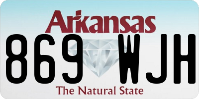 AR license plate 869WJH