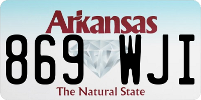 AR license plate 869WJI