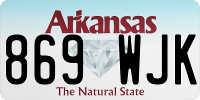 AR license plate 869WJK