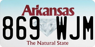 AR license plate 869WJM