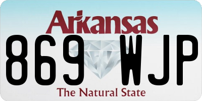 AR license plate 869WJP