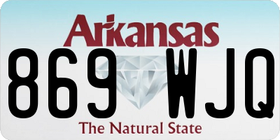 AR license plate 869WJQ