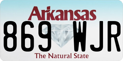 AR license plate 869WJR