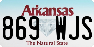 AR license plate 869WJS