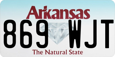 AR license plate 869WJT