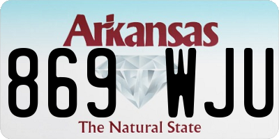 AR license plate 869WJU