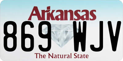 AR license plate 869WJV