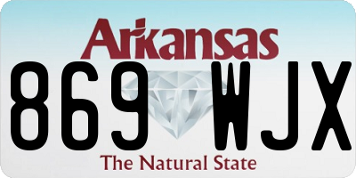AR license plate 869WJX