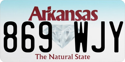 AR license plate 869WJY