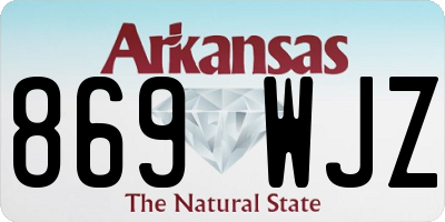 AR license plate 869WJZ