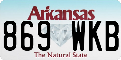 AR license plate 869WKB