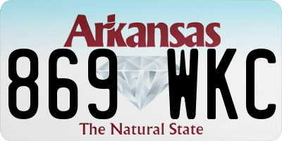AR license plate 869WKC