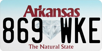 AR license plate 869WKE