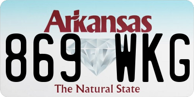 AR license plate 869WKG