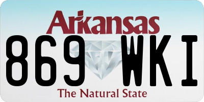 AR license plate 869WKI