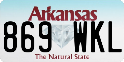 AR license plate 869WKL