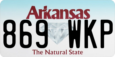 AR license plate 869WKP