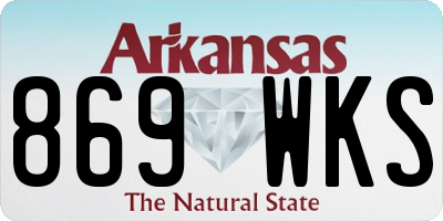 AR license plate 869WKS