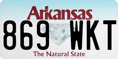 AR license plate 869WKT