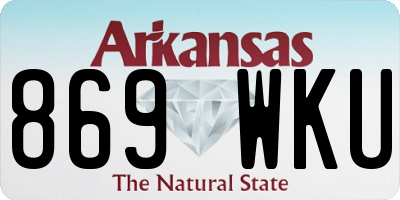 AR license plate 869WKU