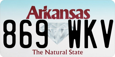 AR license plate 869WKV