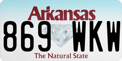 AR license plate 869WKW